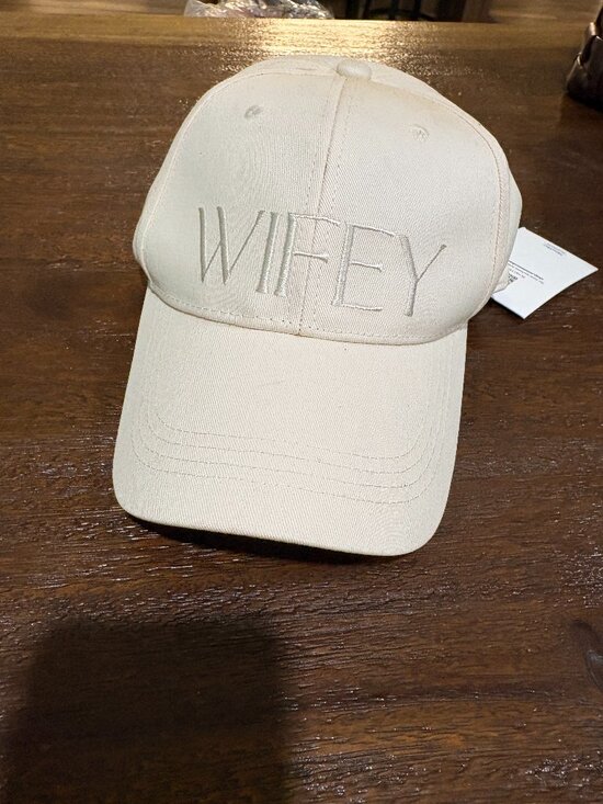 MisstoMrs Accessories - Miss to Mrs. Wifey Baseball Cap Hat Cream  Adjustable NWT